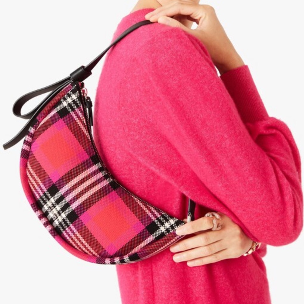 Kate Spade Foliage Plaid Small Shoulder Bag